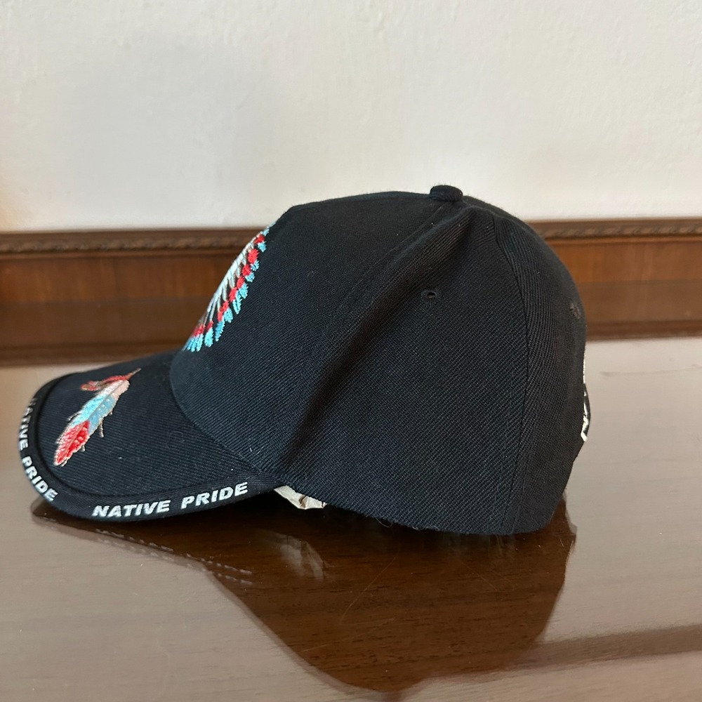 Native Pride Indian American Chief Feathers Baseball Cap Hat - Picture 3 of 5